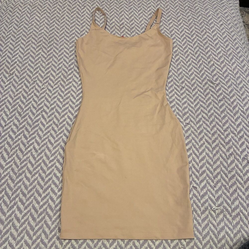 Size Small Beige Nude Tone Slip Dress Body Shaper Light EUC - Picture 2 of 10